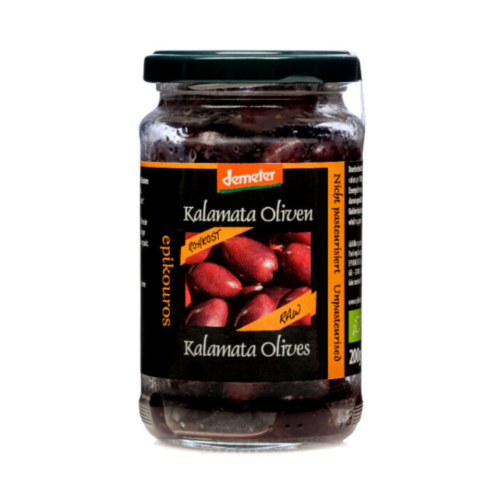 Kalamata med kärna Raw 200g från Epikouros